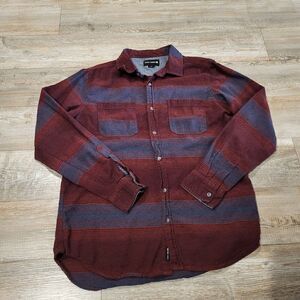 Ocean Current Cotton Flannel Long Sleeve Button Up Shirt Men's Size Medium